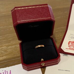 Cartier Pink Gold Band with Certificate